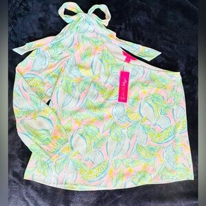 Lilly Pulitzer Avena Top Urchin Pink Vitamin Sea. Size 10. With Tags.